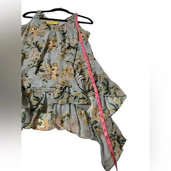 Anthropologie l Maeve Floral Sheer Tunic Small - Picture 4 of 9